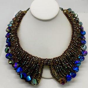 Nakamol Fantastic All Glass Beaded Collar Necklace